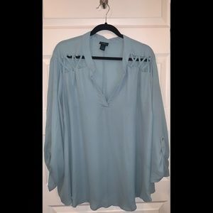 Light Blue Blouse Size 3x